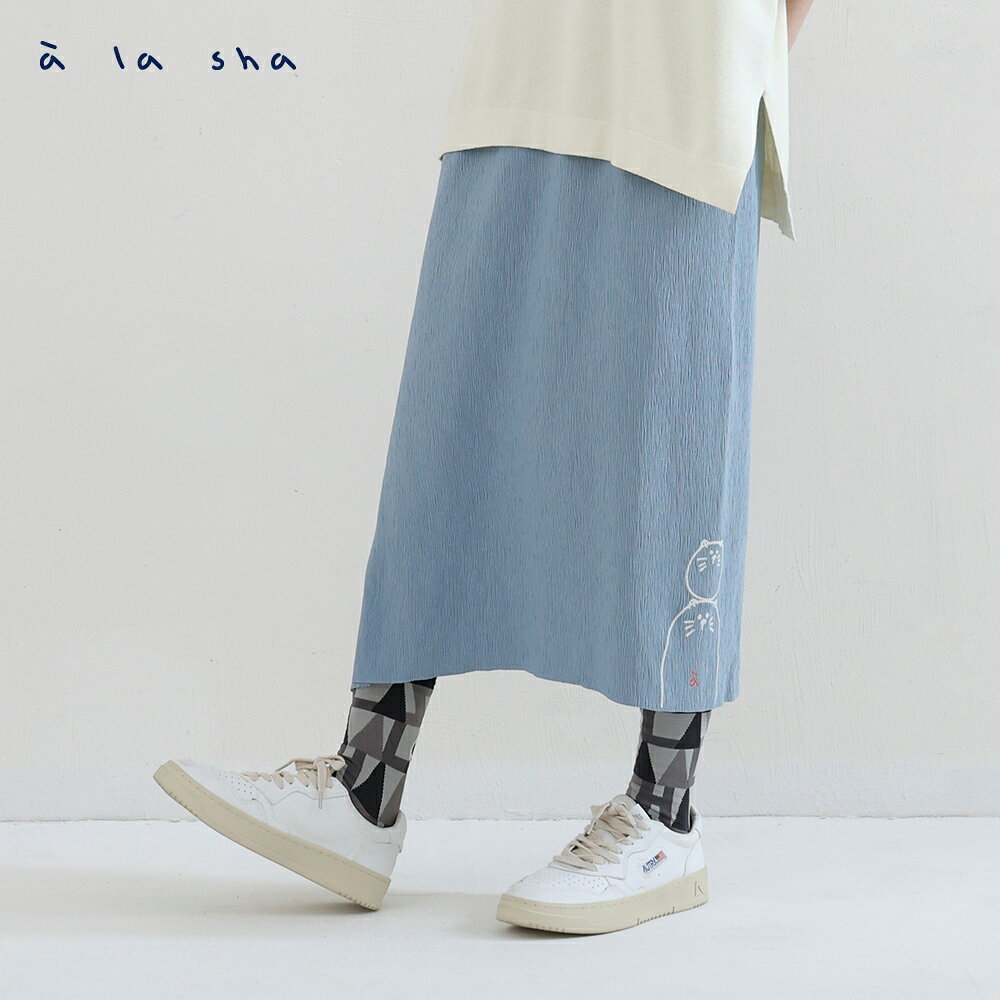 a la sha Q咪緹花舒適長裙 1