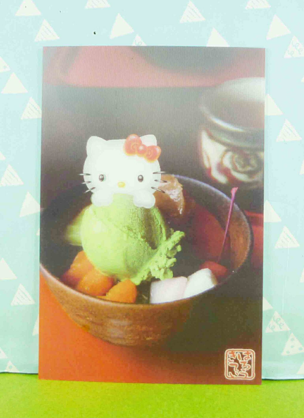 【震撼精品百貨】Hello Kitty 凱蒂貓 明信片-抹茶 震撼日式精品百貨