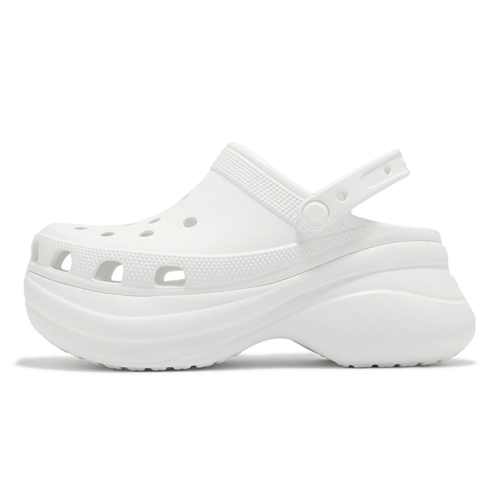 Crocs 洞洞鞋 洞洞鞋 Bae Clog 女鞋 白 復古克駱格 厚底 增高 休閒鞋 卡駱馳