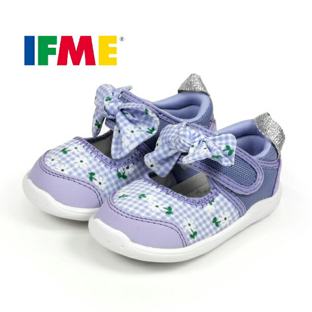 IFME 童款小白花休閒娃娃鞋 寶寶鞋 學步鞋 [IF22010502] 紫【巷子屋】