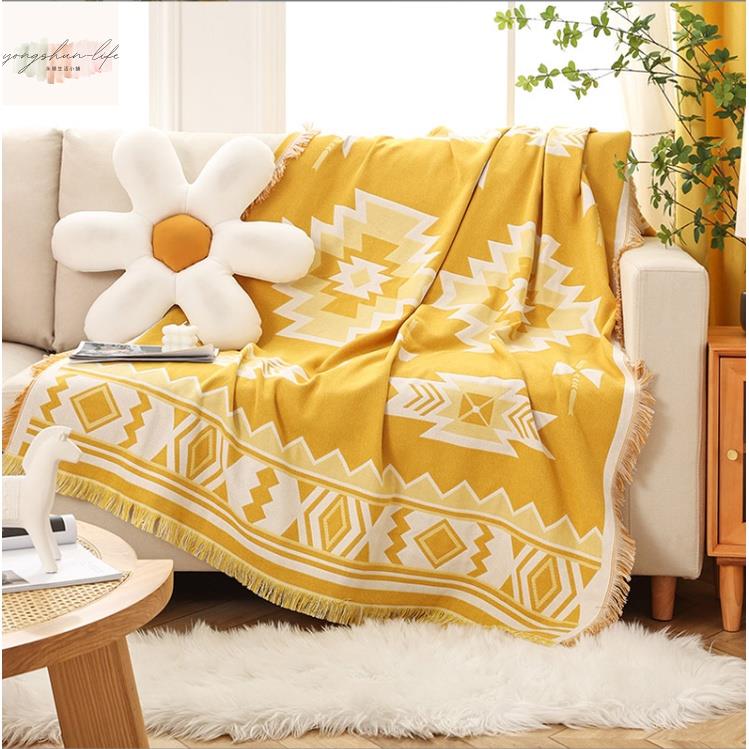 超細纖維沙發套沙發巾沙發毯 露營護外毯 針織 編織 復古 蓋毯 沙發罩 地毯 床邊毯 裝飾毯