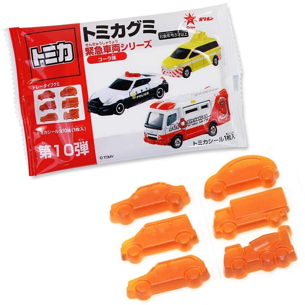 大賀屋 日本製 多美小汽車 Tomica QQ軟糖 汽車軟糖 日本軟糖 兒童軟糖 新幹線軟糖 列車軟糖 T00130191