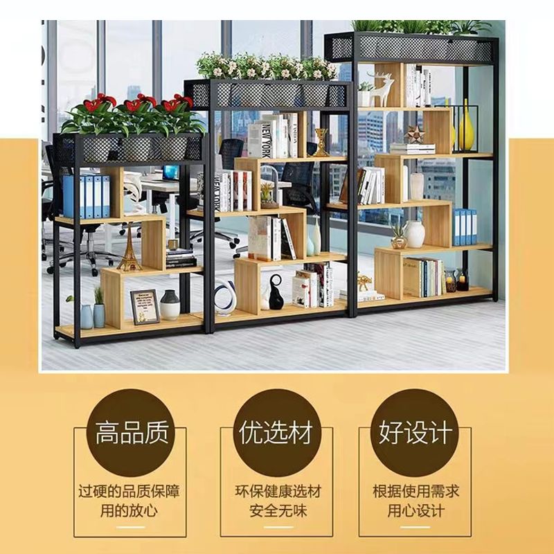 【最低價】【公司貨】辦公室鐵藝屏風隔斷置物架落地餐廳柵欄卡座裝飾綠植矮隔斷花架 4