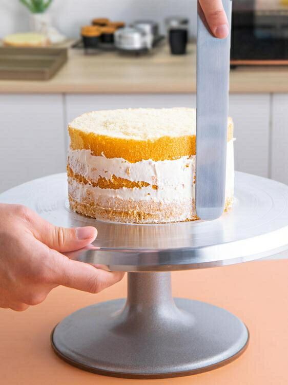 蛋糕裱花轉臺鋁合金烘焙工具轉盤10/12寸家用生日轉盤蛋糕裱花台