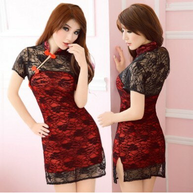 櫻桃嚴選 古典風 復古旗袍裝 蕾絲睡衣 情趣睡衣 性感睡衣 角色扮演服 0