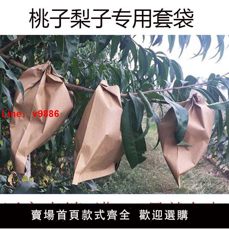 【臺灣公司 超低價】桃子套袋專用袋黃桃袋桃子紙袋黃桃水蜜桃蟠桃紙袋防蟲防雨水桃袋