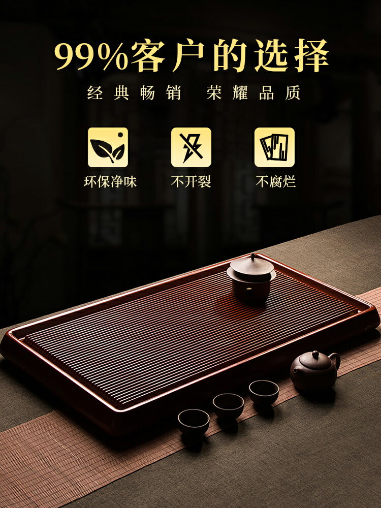 高檔電木茶盤家用新款德國大小號型簡約泡茶具定製茶臺託海辦公室 幸福驛站