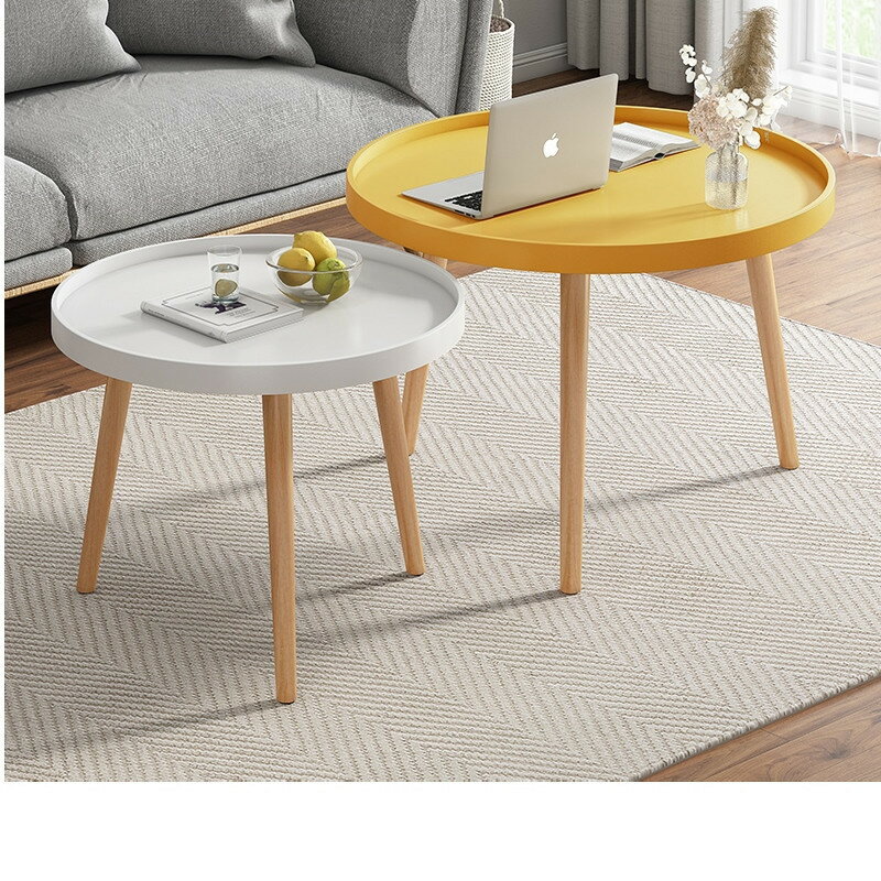 茶幾 茶臺 北歐ins圓形組合現代簡約多功能創意客廳家用小戶型桌子