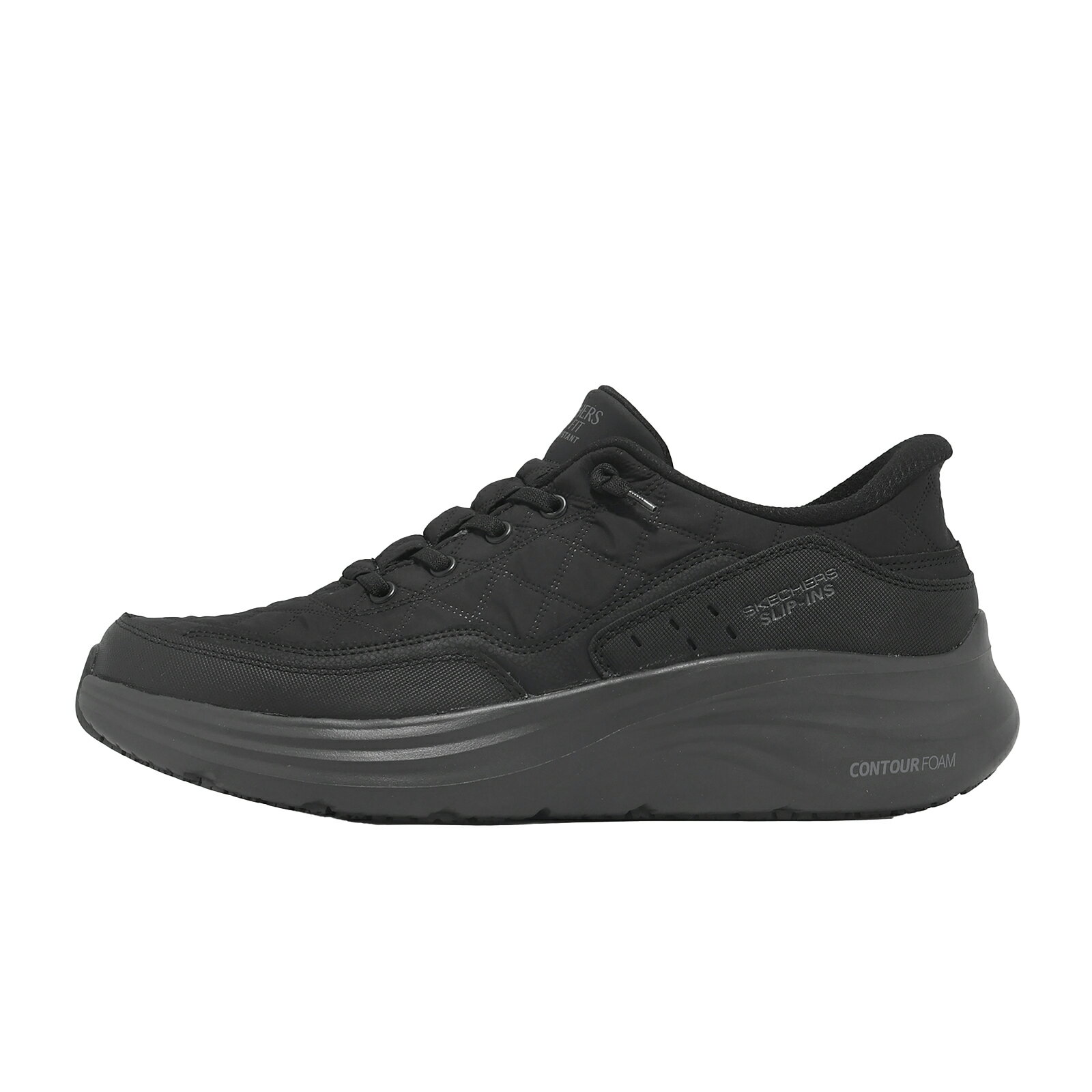 Skechers 工作鞋 Contour Foam SR Slip-Ins 男鞋 寬楦 黑 輕量 200419WBLK