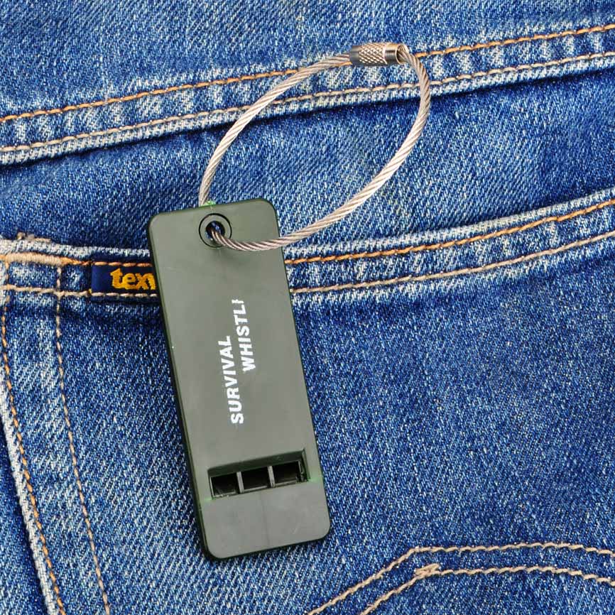 戶外求生口哨鑰匙扣掛扣帶鋼絲鑰匙圈多功能創意實用救生鑰匙環 2