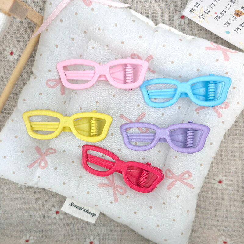 【台灣現貨】時尚配件 髮飾 髮夾 鯊魚夾 大嘴夾 邊夾  彩色有痕金屬眼鏡髮夾趣味搞怪鴨嘴夾手工DIY配件材料髮飾底夾 4