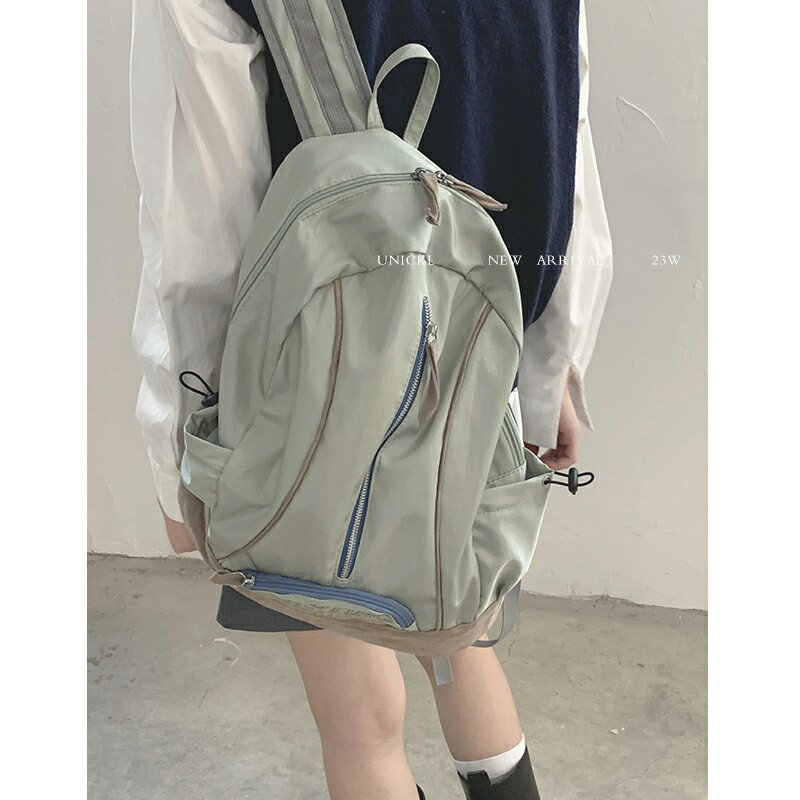 學生上課雙肩包包女2023新款潮韓國雙肩背包百搭大容量書包旅行包