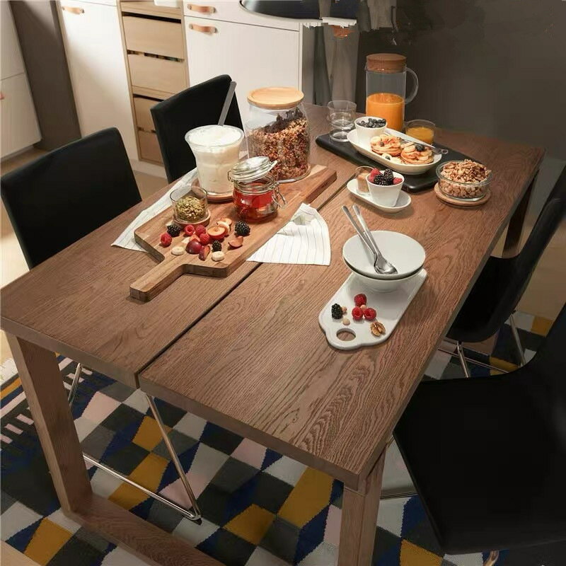 餐桌 北歐實木餐桌 家用白蠟木莫比恩長條多人飯桌餐廳大板餐桌椅組合