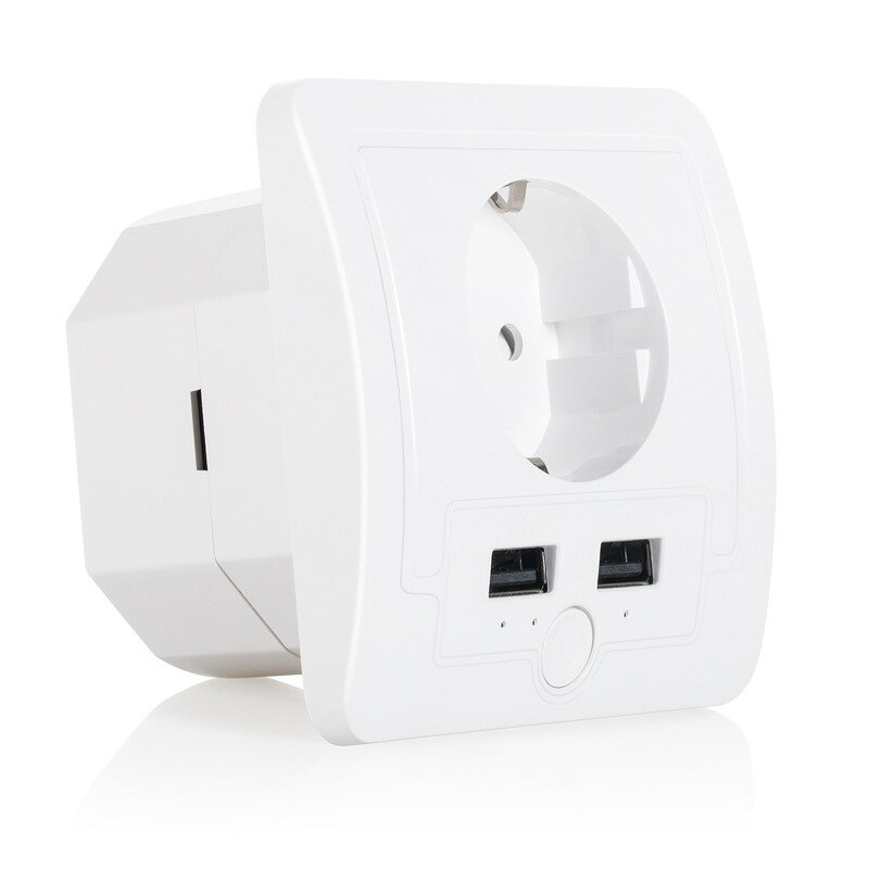【歐規安全】Zigbee智能86型墻壁插座 16A USB遙控 塗鴉App定時 家居自動化設備充電智控插座