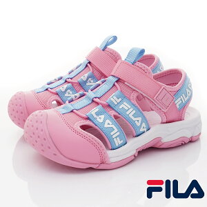 FILA斐樂頂級童鞋-護趾涼鞋3-S417W-531粉(中大童段)