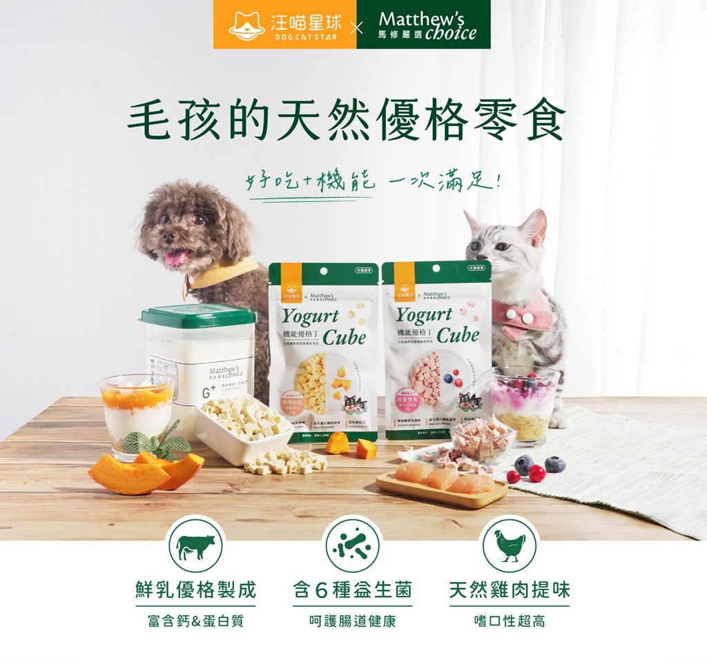 汪喵星球 機能優格丁 22g 犬貓凍乾零食 狗零食 貓零食 寵物健康零食 機能零食 優格零食