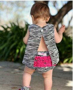 ★啦啦看世界★ Rufflebutts 斑馬紋搖擺衣 Zebra Print Swing Top/ 嬰兒 上衣 彌月禮 出生