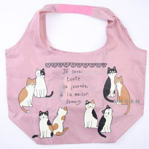 【百倉日本舖】日本進口貓咪環保購物袋-折疊式/輕便購物袋(6款)