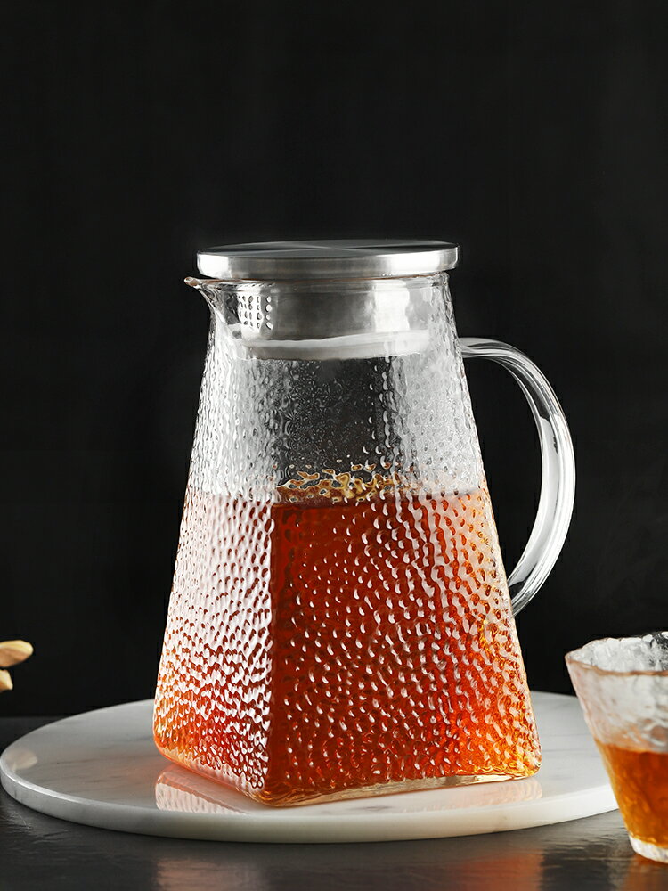 小玻璃泡茶壺耐高溫耐熱大號加厚家用過濾網套裝燒水壺電陶爐煮茶