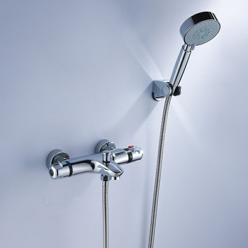 智能恒溫簡易淋浴花灑套裝家用全銅衛生間浴室沐浴洗澡水龍頭噴頭