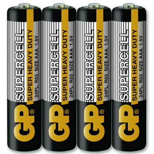 GP 超霸 (黑)超級環保碳鋅電池 4號 4入