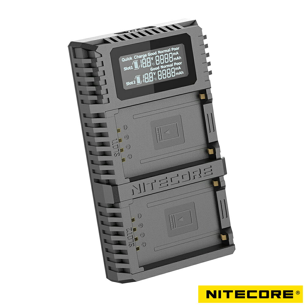限時★.. Nitecore FX2 PRO 雙槽LCD螢幕顯示USB充電器 For Fujifilm 富士 NP-T125 GFX50 快充 相機座充 公司貨【夏日限時 全館點數5倍送】