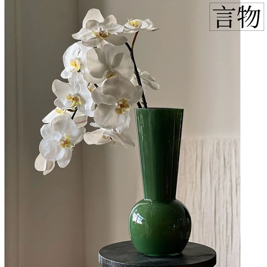 韓國ins中古擺件幾何復古紅陶瓷花瓶紅色花瓶民宿咖啡館家居裝飾
