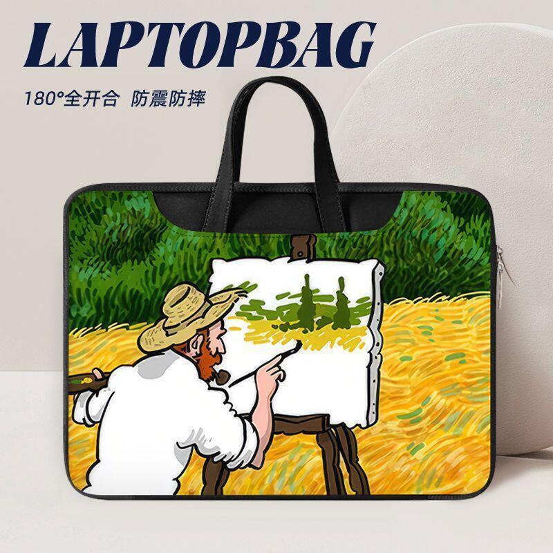 快速出貨台灣現貨卡通藝術風手提筆記本電腦用於聯想14小新15.6寸華為華碩小米