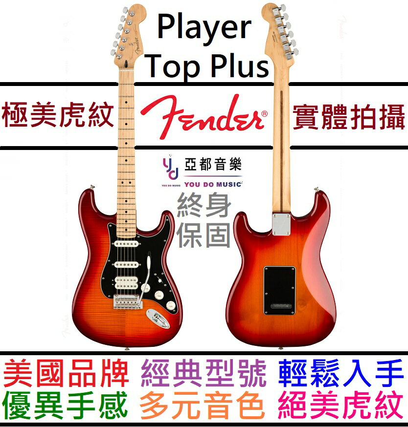 分期免運贈千元配件組/終身保固Fender Strat Player Top Plus HSS 電