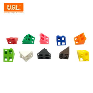 《台灣製USL遊思樂》教具 積木 USL連接方塊 (10色,50pcs)-等腰三角形組合 小包裝 東喬精品百貨