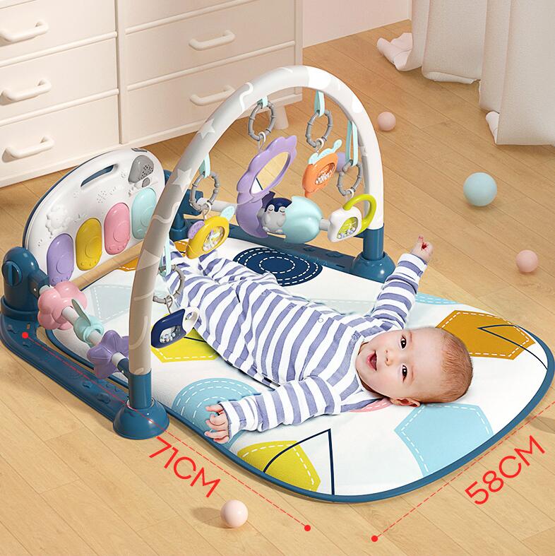 玩樂墊 嬰兒玩具 樂器 嬰兒腳踏鋼琴健身架器新生幼兒寶寶0-6三四個月3多功能益智玩具4 全館免運