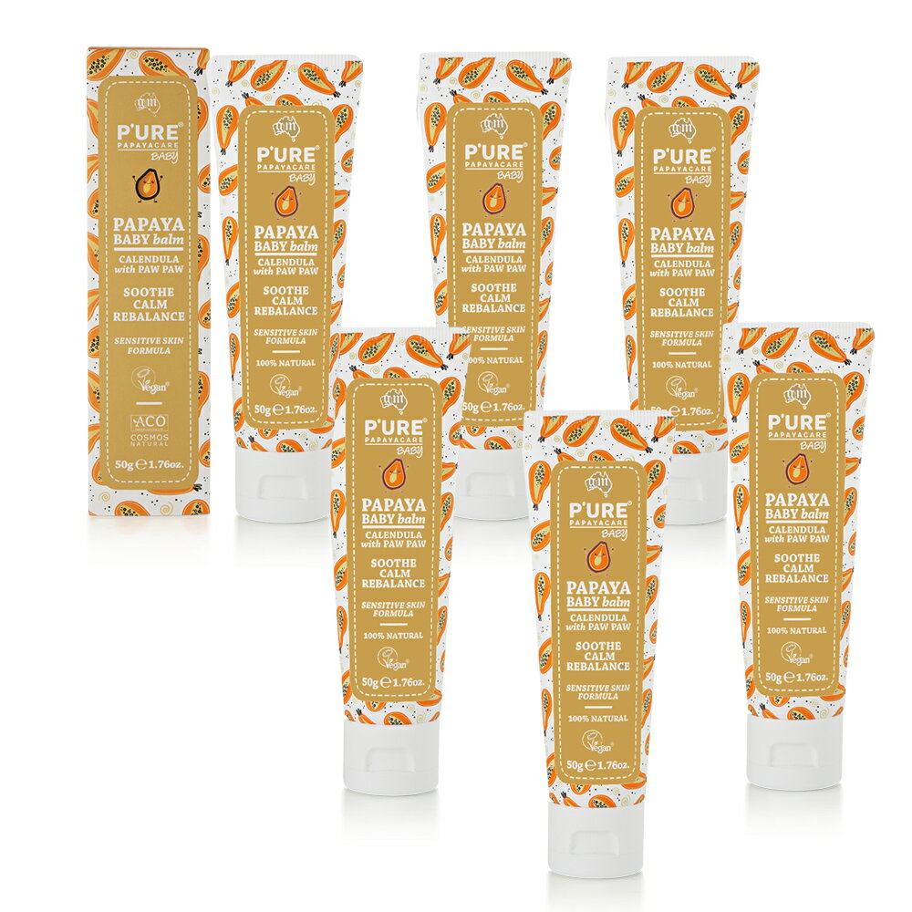 【澳洲 Pure Papayacare】木瓜嬰兒萬用軟膏含金盞花(6入組 50g/條)