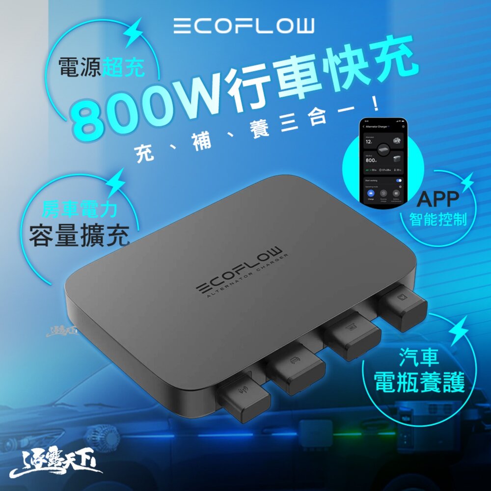 ECOFLOW 800W 行車快充 EF-CAC 行動電源 行動裝置 露營 逐露天下