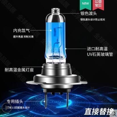 【全球優品匯】限時特賣價 快出-超亮汽車氙氣燈H7 H1 H4 遠近壹體9005遠光近光燈H11前大燈泡改裝12V