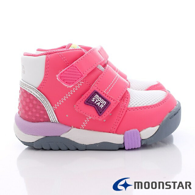 日本月星Moonstar機能童鞋矯健系列寬楦穩定彎曲鞋款21404粉(中小童段/中大童段) 3