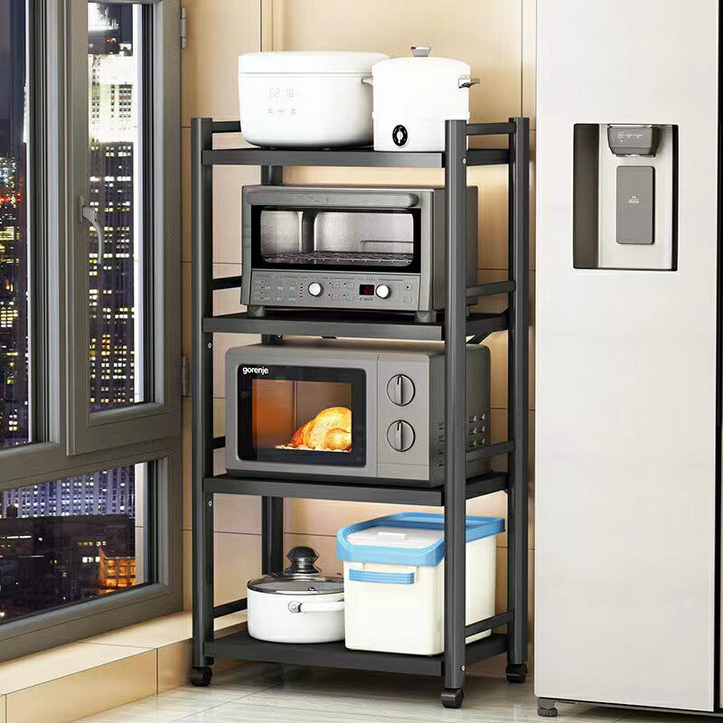 🔥Kakaadorn🔥多層多功能落地廚房置物架 電器收納櫃 五層儲物架 廚房收納架 多功能置物架 雜物收納櫃 檯面置物櫃