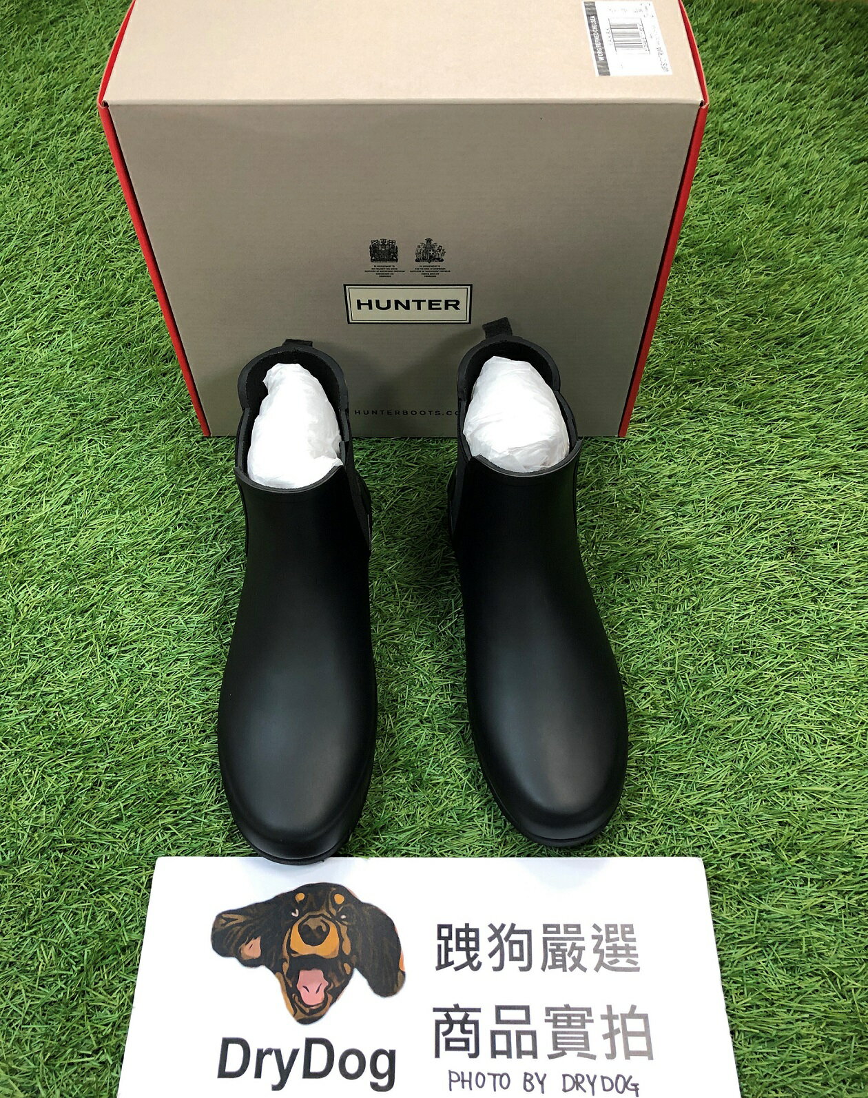 跩狗嚴選 英國代購 Hunter Refined 女鞋 附鞋盒 修身款 黑色 全黑 霧面 低筒 雨鞋 短筒 雨靴 工程靴 雀爾喜 踝靴 3