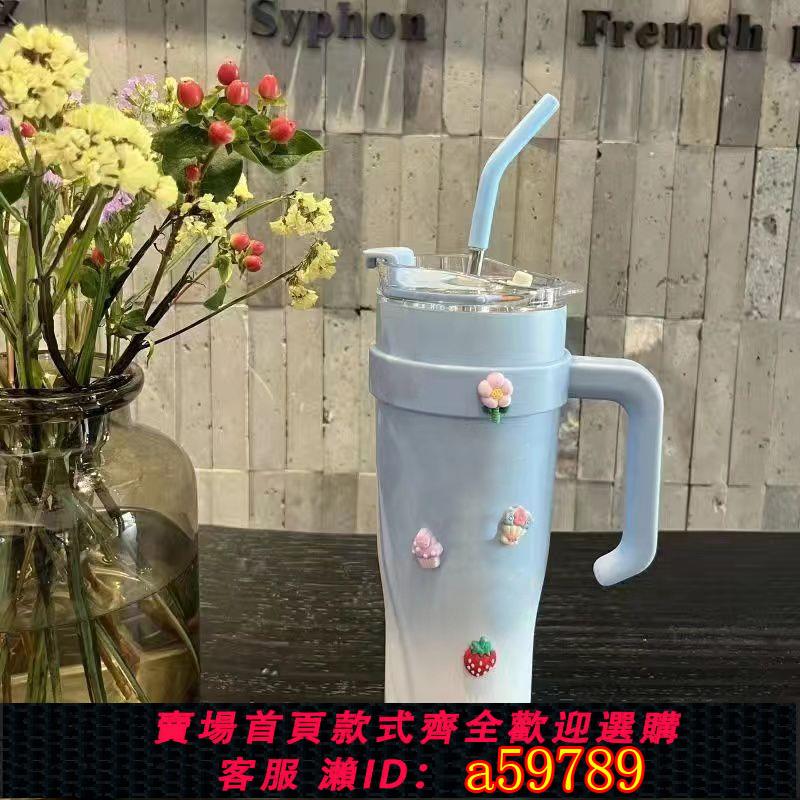 【臺灣公司 可打統編】【店鋪熱銷】新款巨無霸保溫杯大容量便攜不銹鋼高顏值女生冰霸杯水杯杯子吸管