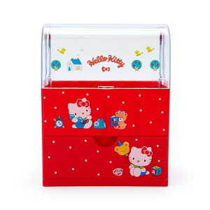 【震撼精品百貨】Hello Kitty 凱蒂貓~日本三麗鷗SANRIO KITTY透明蓋化妝品收納盒 (紅點點款)*94124