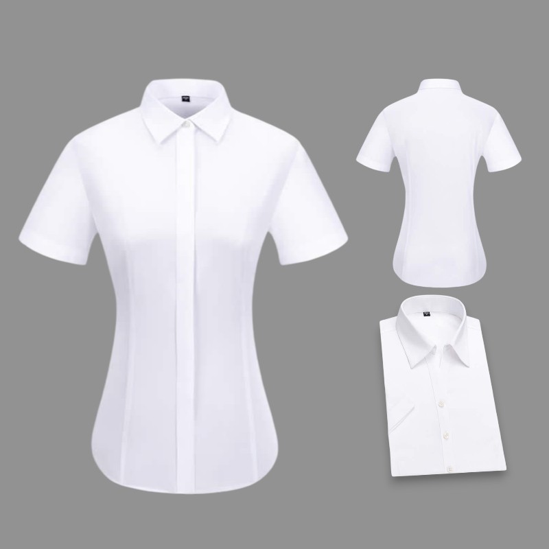 現貨+預購 女短袖襯衫高級白襯衫西裝外套休閒女上衣-春季透氣耐磨白女裝74lb49【獨家進口】【米蘭精品】