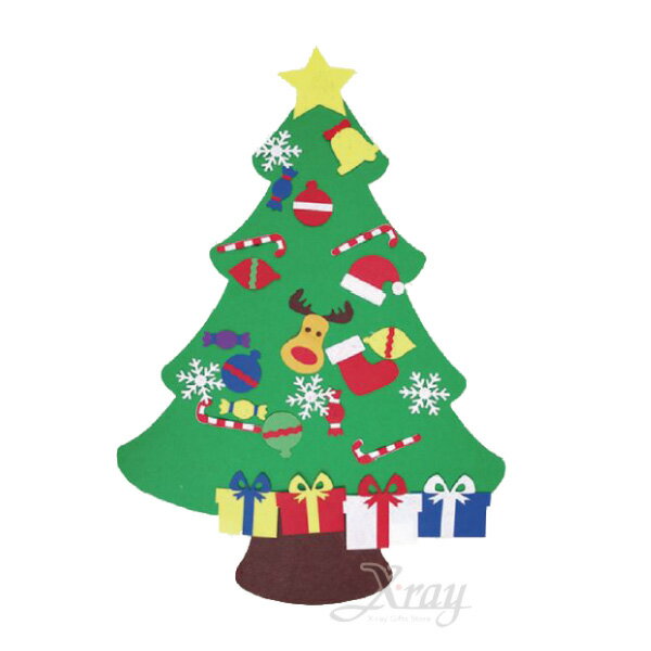 DIY聖誕樹120CM，聖誕節/聖誕樹/聖誕不織布/佈置/裝飾/擺飾/道具/交換禮物，X射線【X020771】