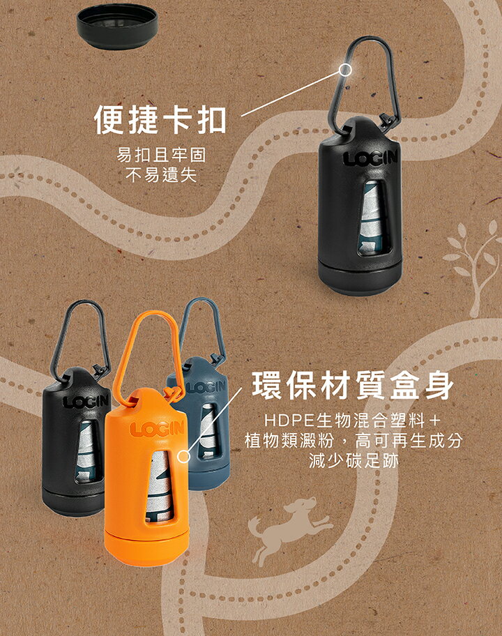 澳洲LOGIN 洛格 生物降解 環保撿便器 環保撿便袋 12-24個月可分解 狗便袋 減少碳足跡 2