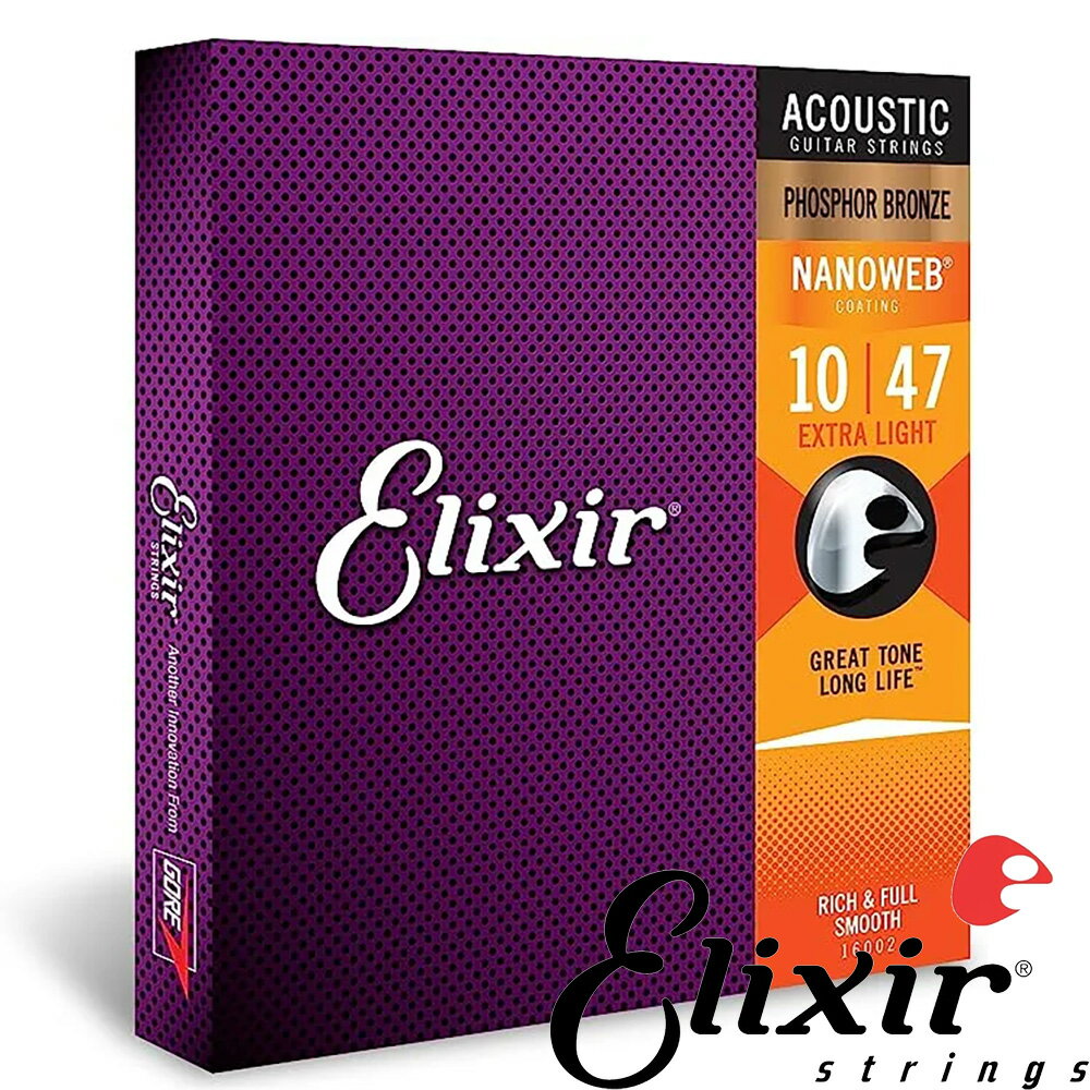 非凡樂器『Elixir』10-47 薄膜NANOWEB 磷青銅民謠木吉他弦  / 公司貨供應中🌹🌹