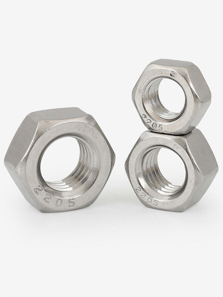 2205雙相不銹鋼六角螺母 螺絲帽M5M6M8M10M12M14M16M20M22M24M30