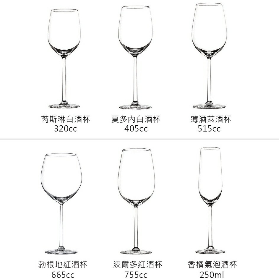 LUCARIS 無鉛水晶玻璃 上海系列 共六款 紅酒杯 白酒杯 香檳杯 金益合玻璃器皿