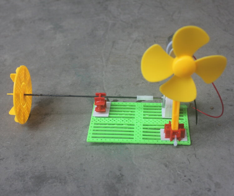 包郵科學實驗水力發電模型科技製作比賽小發明創意風力電風扇