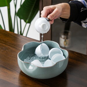 茶洗大號家用筆陶瓷茶具配件洗茶碗水盂水盆洗茶具器皿煙灰缸水培