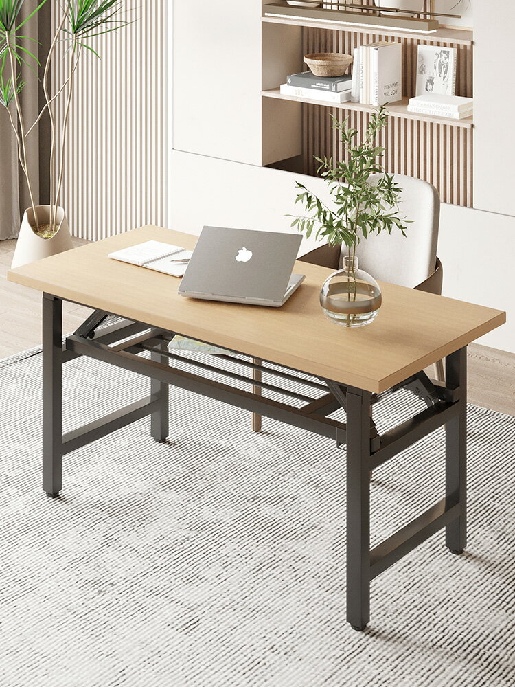 可折疊電腦桌家用書桌簡易辦公桌臥室學習寫字桌簡約餐桌長條桌子