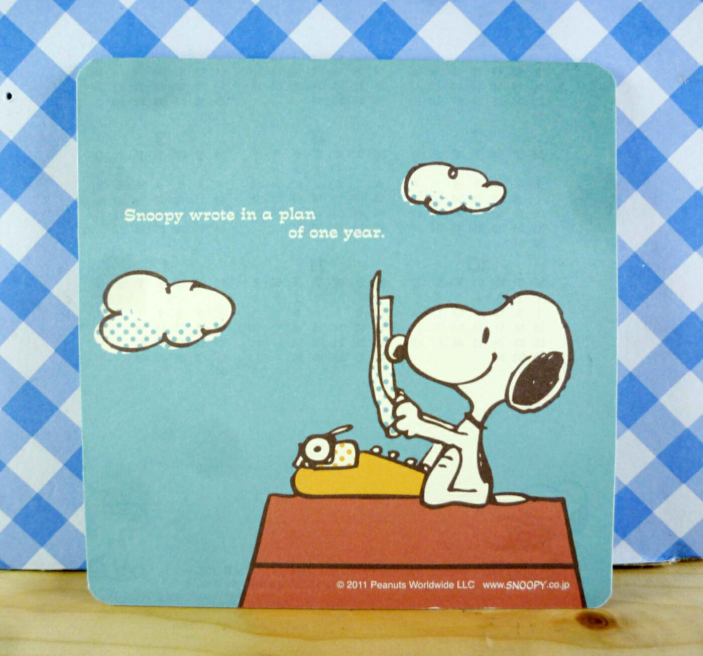 【震撼精品百貨】史奴比Peanuts Snoopy SNOOPY卡片-屋頂藍M 震撼日式精品百貨