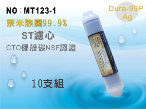 【龍門淨水】ST 奈米除菌99.9%濾心 10支 後置濾心 淨水器 飲水機(MT123-1)